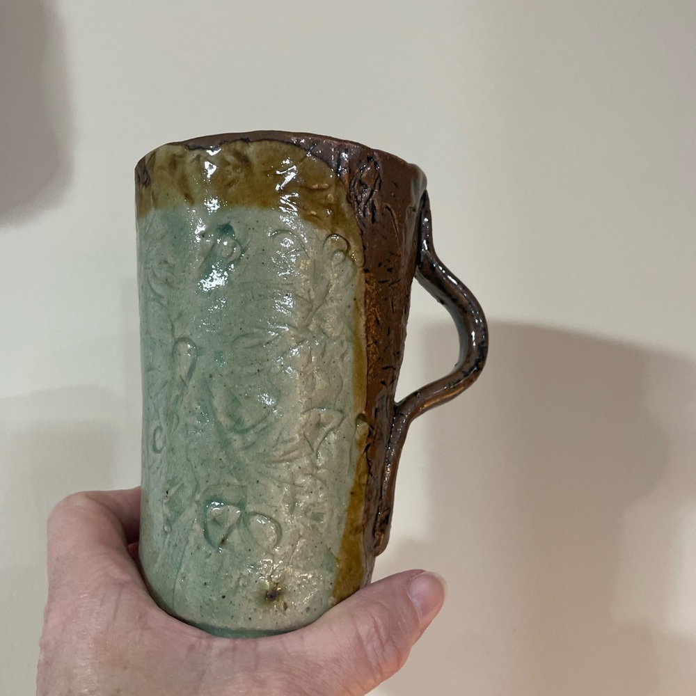 Handmade Ceramic Mug with Abstract Pattern - Picture 2 of 6